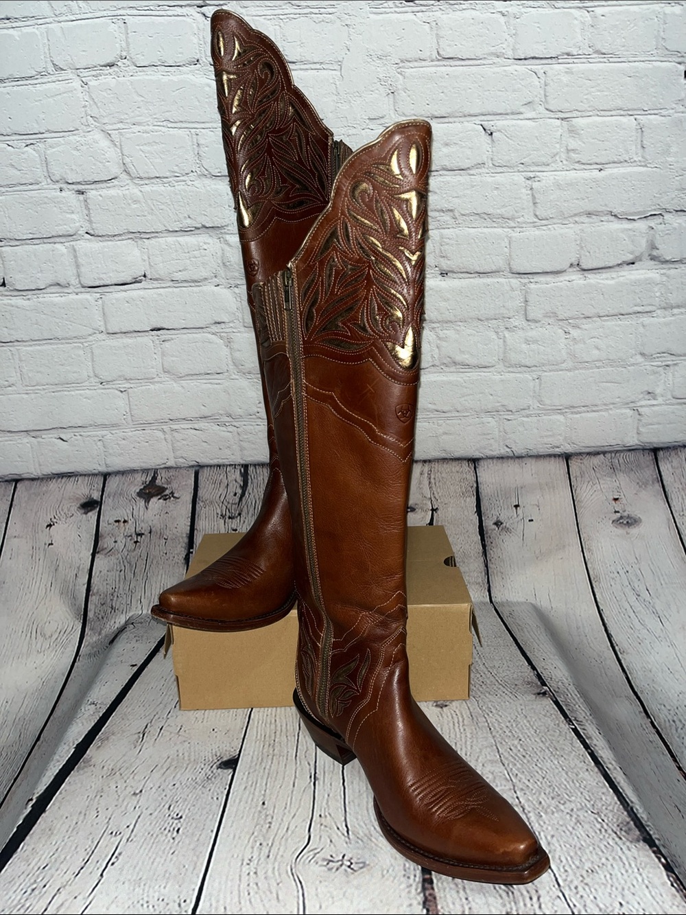 Ariat Chaparral Tall Leather Western Cowboy Boots - Picture 16 of 17